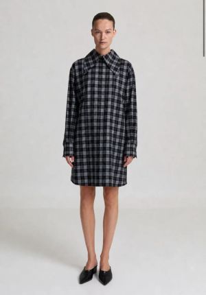 grey checked