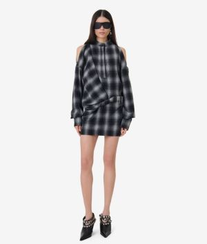  dark grey check